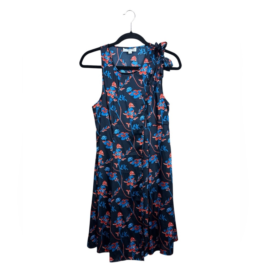 THAKOON | Floral Sleeveless Dress Size 6 Navy Blue Red Fit & Flare